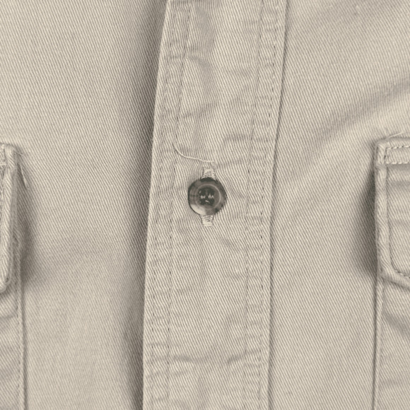 Vintage Wrangler Western Shirt Adult MEDIUM Brown Tan 80s Cowboy Workwear Ranch - Picture 5 of 9